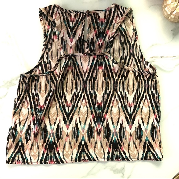 Papaya folk western pattern sleeveless top - Picture 2 of 5